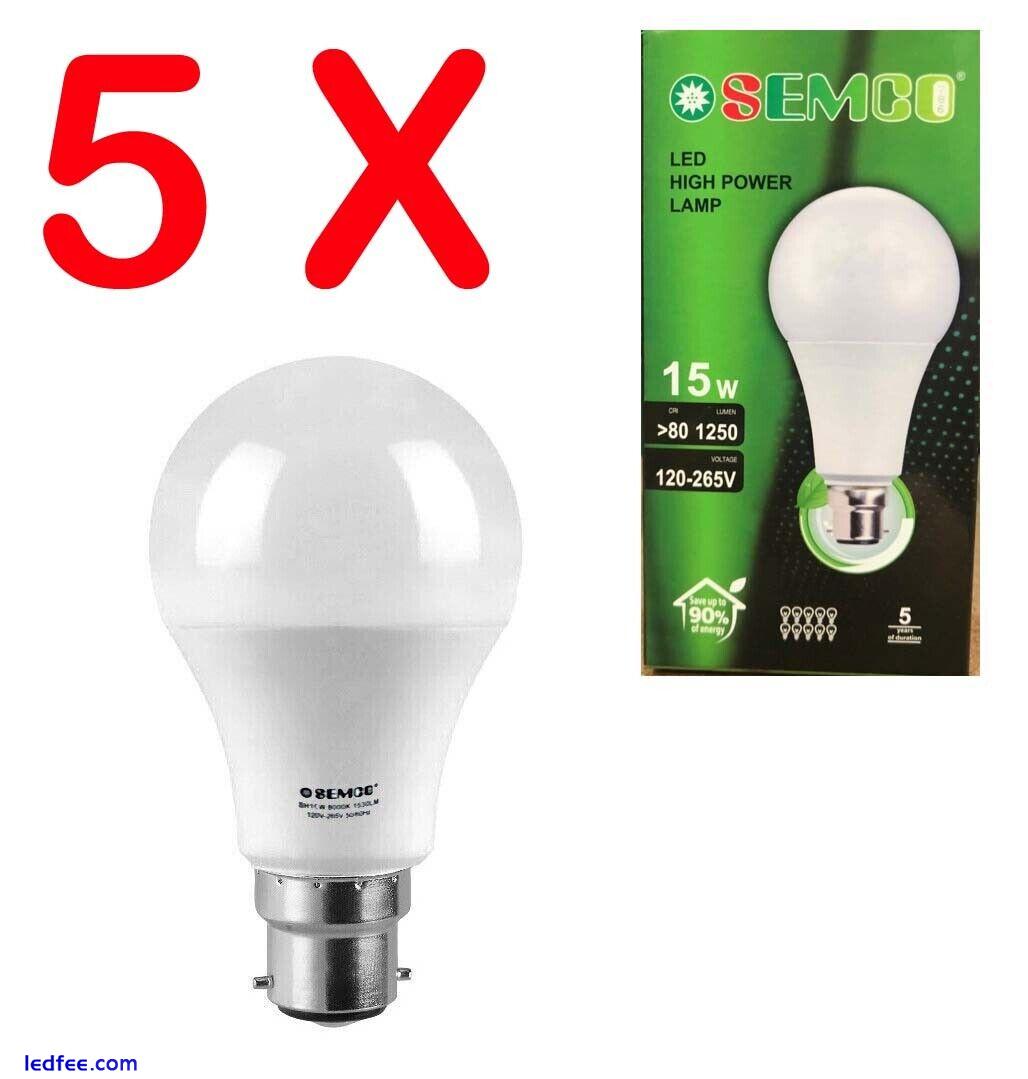 15W = 150w LED HIGH POWER Lamp COOL WHITE B22 BAYONET Cap LIGHT BULB Energy Save 5 
