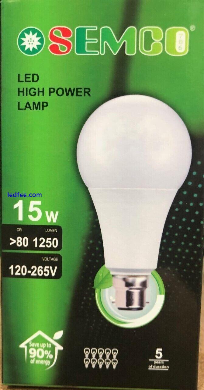 15W = 150w LED HIGH POWER Lamp COOL WHITE B22 BAYONET Cap LIGHT BULB Energy Save 1 