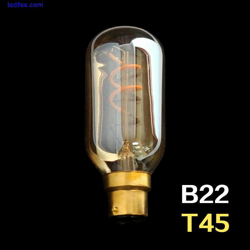 E27 B22 Retro Vintage Edison Flexible LED Spiral Filament Light Bulb 2 