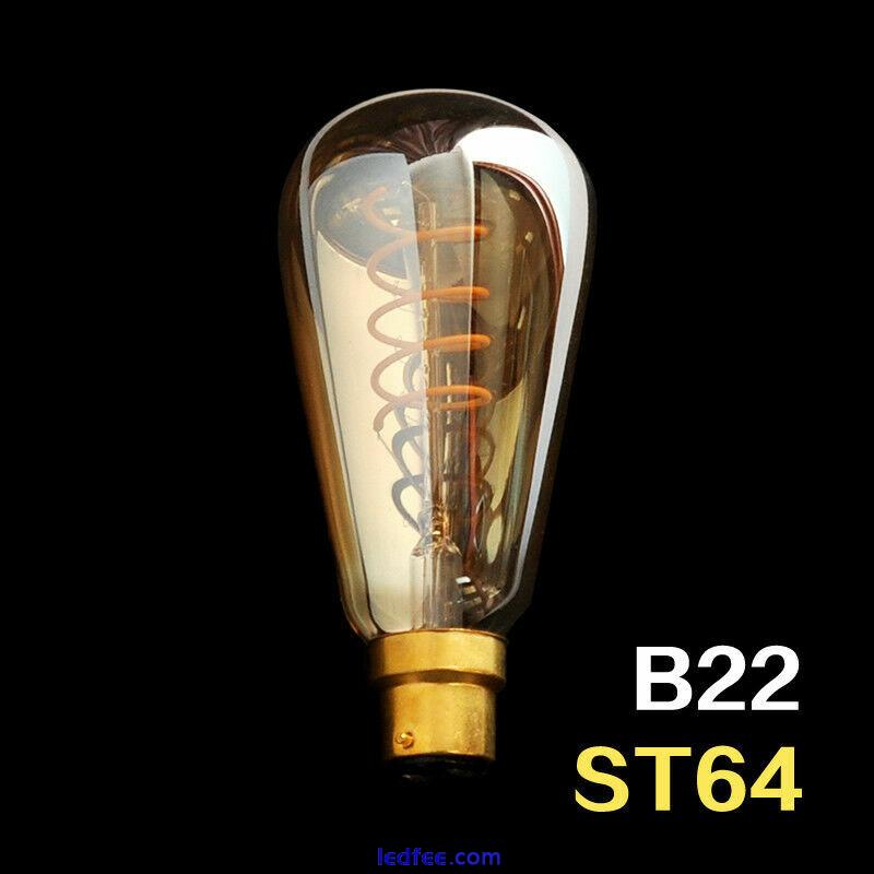 E27 B22 Retro Vintage Edison Flexible LED Spiral Filament Light Bulb 3 
