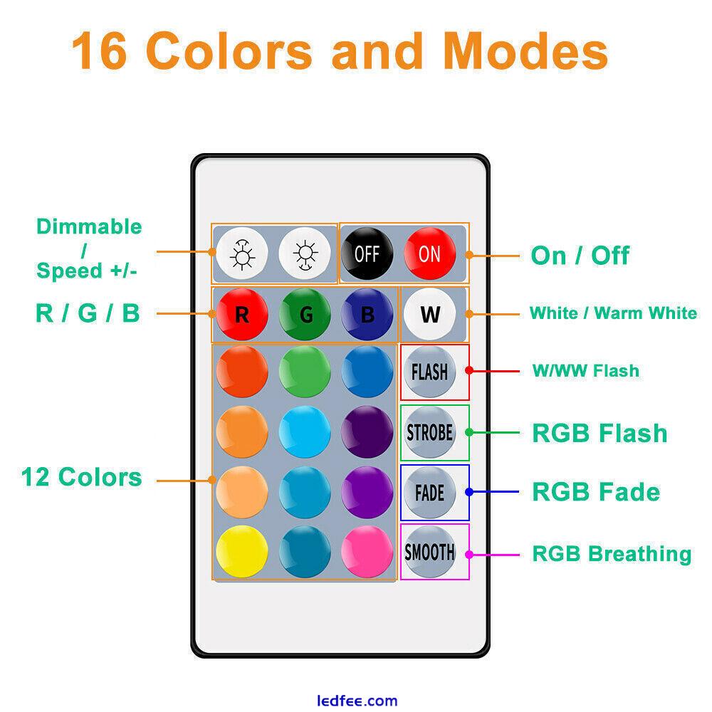10W RGB Led Bulb Light 16 Colour Changing Remote Control Screw Lamp E27/B22 0 