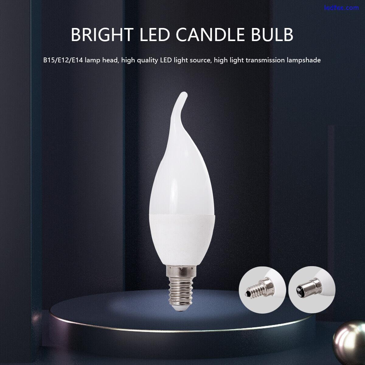 E14 E12 B15 5W Dimmable LED Chandelier Candle Light 220V 240V Bulb White Lamp BC 5 