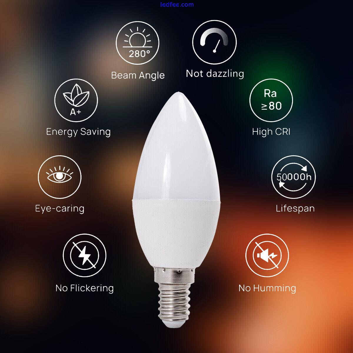 E14 E12 B15 5W Dimmable LED Chandelier Candle Light 220V 240V Bulb White Lamp BC 3 