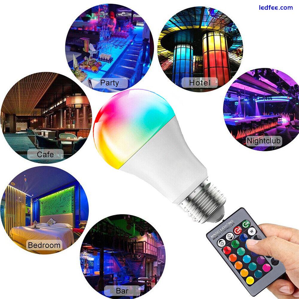 10W 15W 20W RGB LED Light Bulb E27 16 Color Changing Lamp Light Remote Control 3 