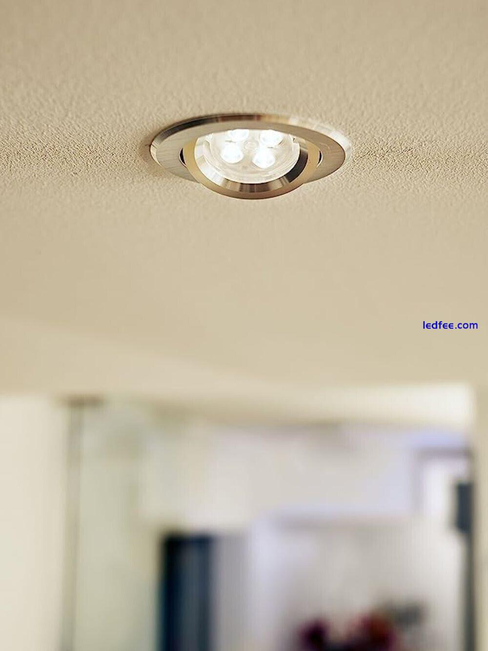 Philips 4.7W LED GU10 Spotlight Light Bulbs Non-Dim 2700K Warm White - 4pack 1 