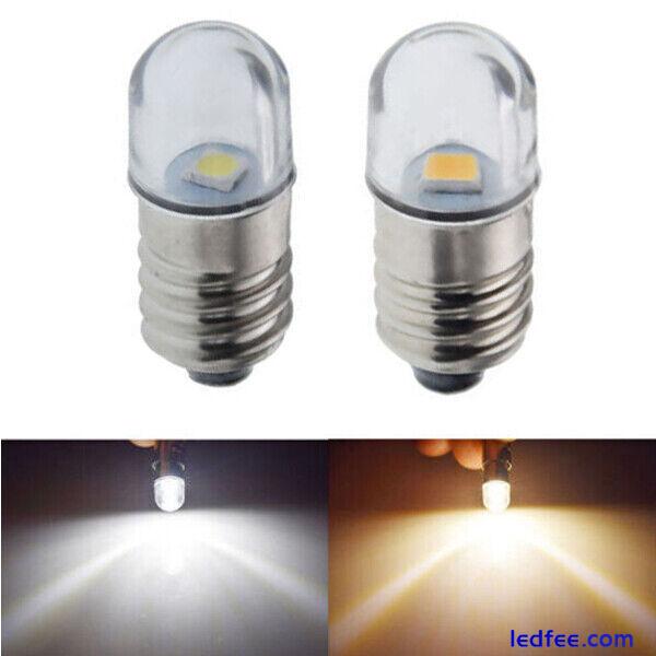 E10 LED Screw 3V/4.5V/6V/12V/18V Flashlight LED Miniature Bulb Replace TorchLamp 3 