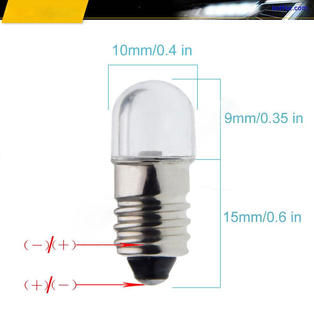 E10 LED Screw 3V/4.5V/6V/12V/18V Flashlight LED Miniature Bulb Replace TorchLamp 2 