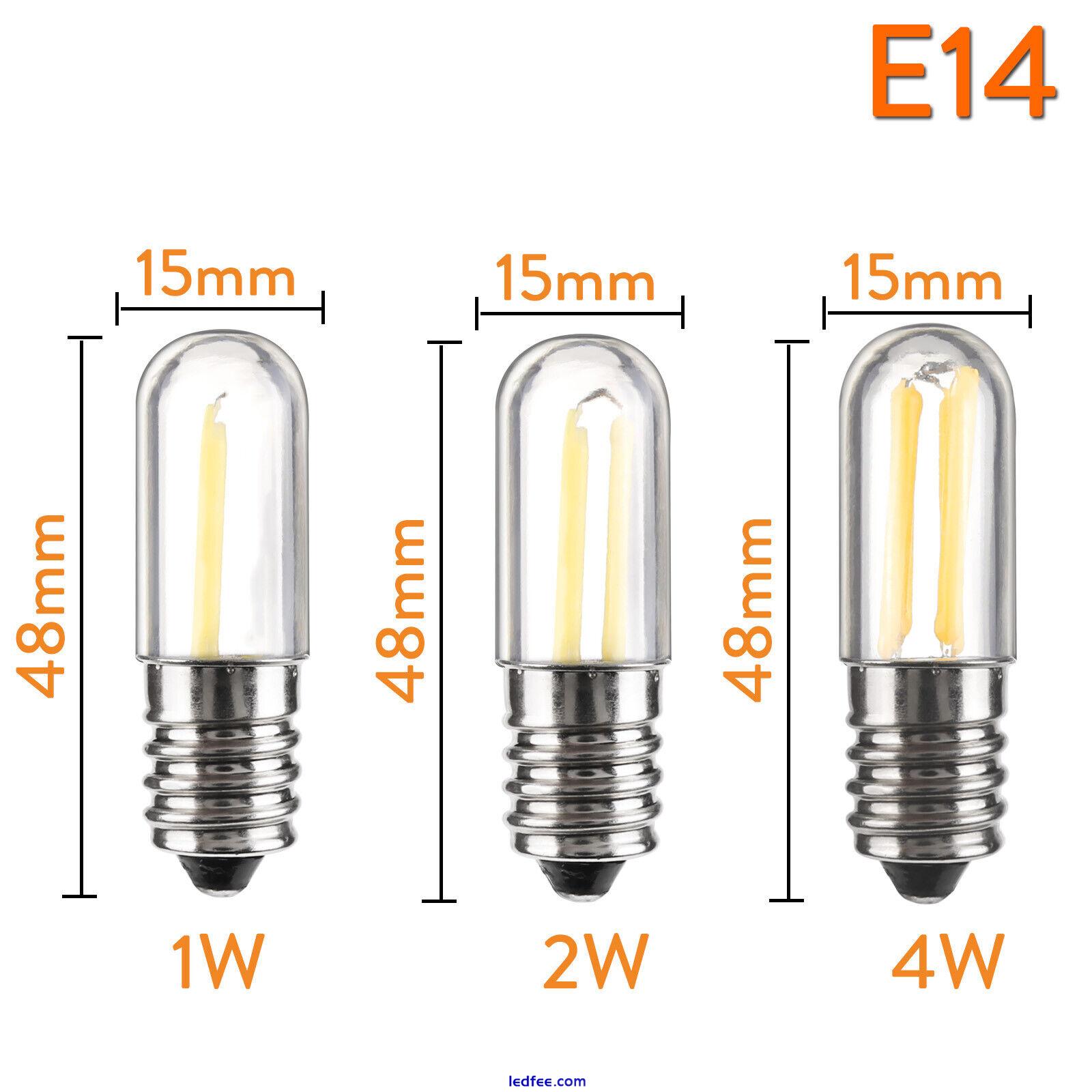 Dimmable Mini E14 E12 1W 2W 3W LED Fridge Freezer Filament Light Bulb Lamp Bulbs 2 