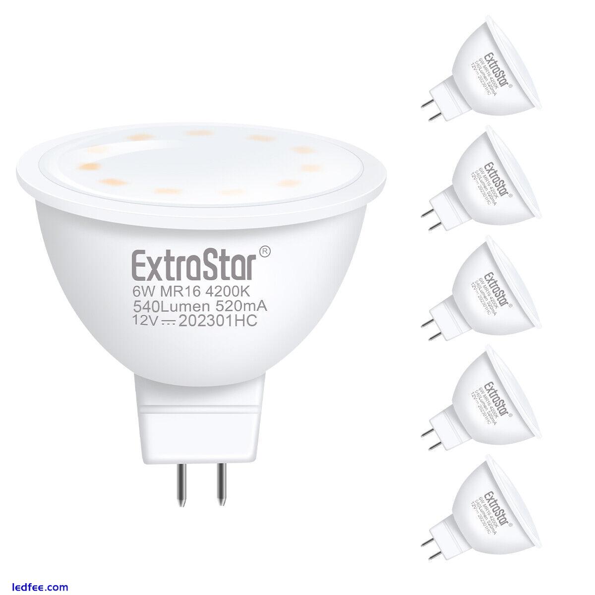 6× MR16 LED Light Bulbs 6W Energy Saving Downlight Spotlight Warm Natural White 0 