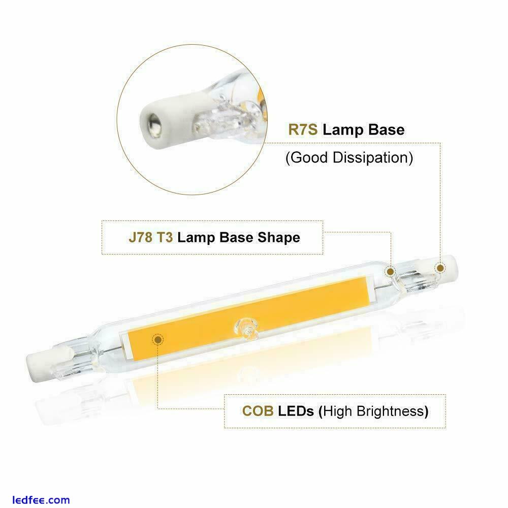 1X 4X 10X R7s LED COB Flood Light Bulbs 78mm 118mm Dimmable 6W 12W 25W Lamps RE 3 