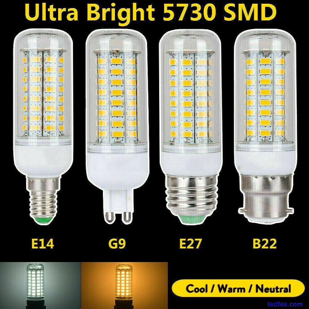 E14 E27 B22 G9 LED Corn Light Bulb Screw Socket White Lamp 12W 15W 220V 240V BC 0 
