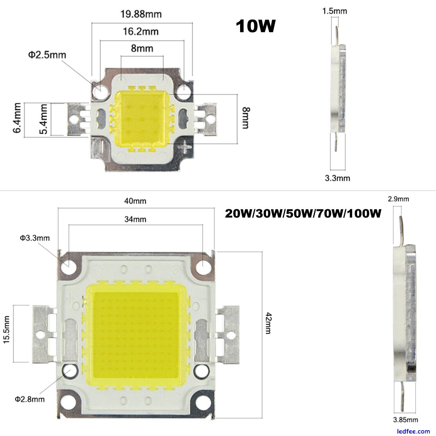 LED COB Chip 12V/36V 10W 20W 30W 50W 70W 100W Cool/Warm White for smd Floodlight 0 