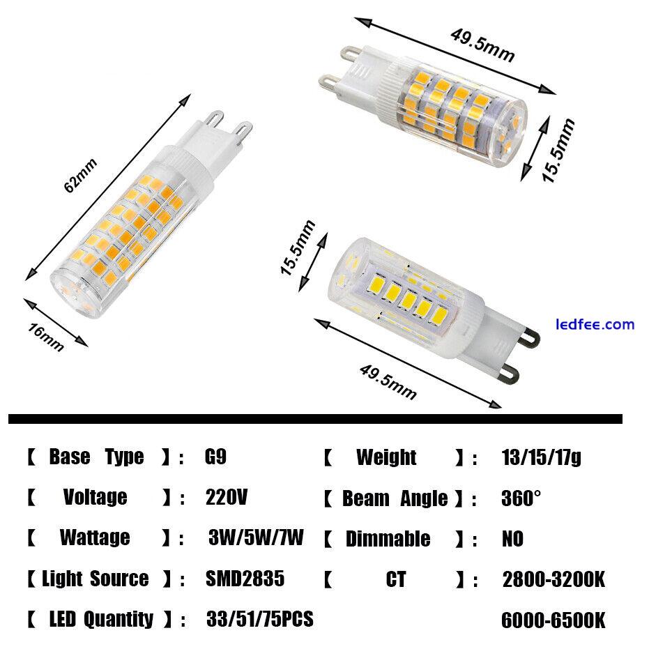 G9 HIGH QUALITY LED 3W,5W,7W Capsule light 220V Replace bulbs Energy Saving UK 2 