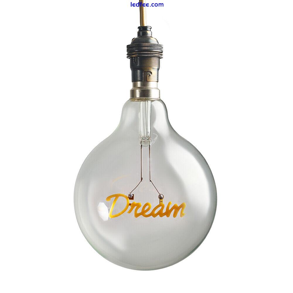 Word Light Bulb Decorative Vintage LED Worded Globe Bulbs BC B22 / ES E27 Lights 4 