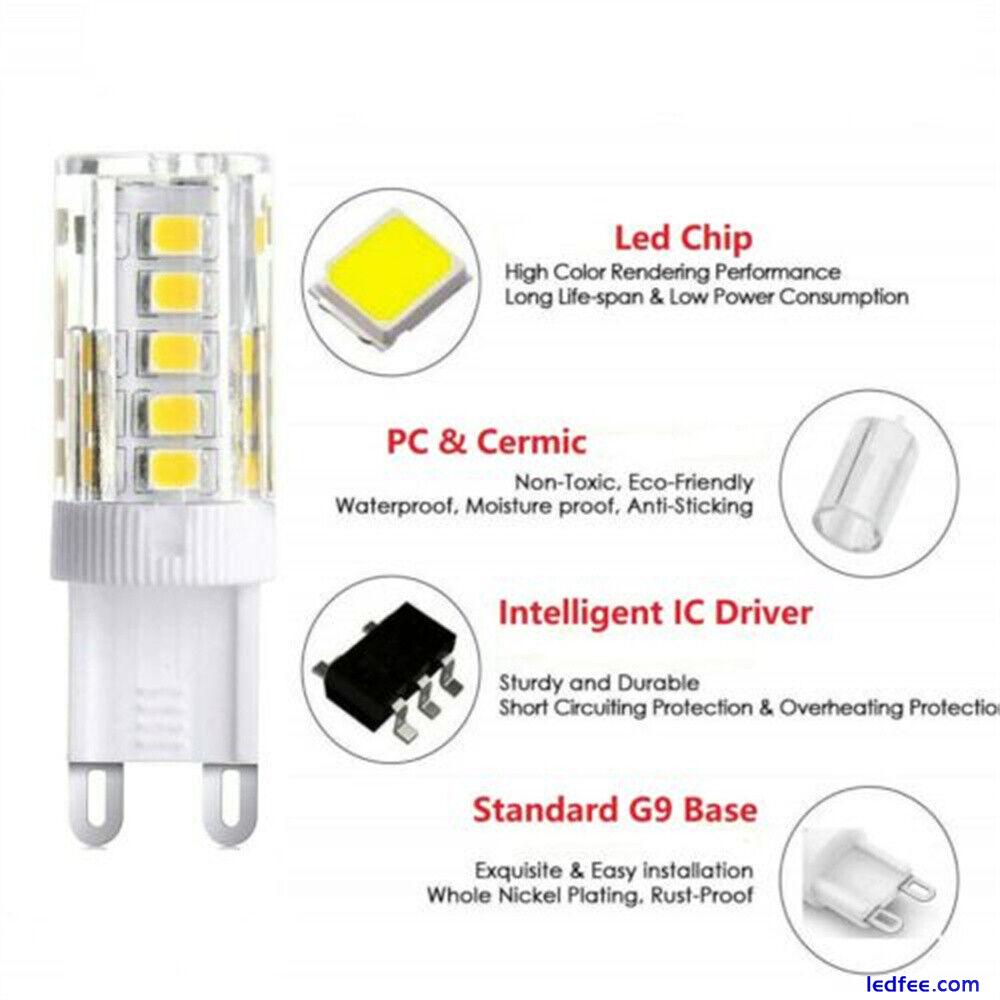 10 x G9 LED Bulb Warm/Cool White 3W Light Replace Halogen Bulbs Energy Saving UK 4 