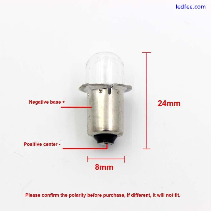 2pcs Upgrade LED Flashlight Bulb 3V 4.5V 6V White P13.5S Base Bulbs Torch LED 1 