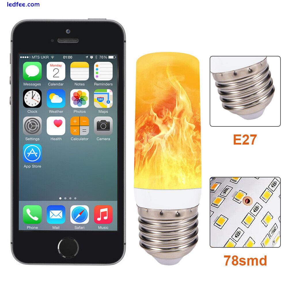 LED Flame Effect Light Bulbs 3Modes Flickering Light Bulbs E26/E27 Standard Base 2 