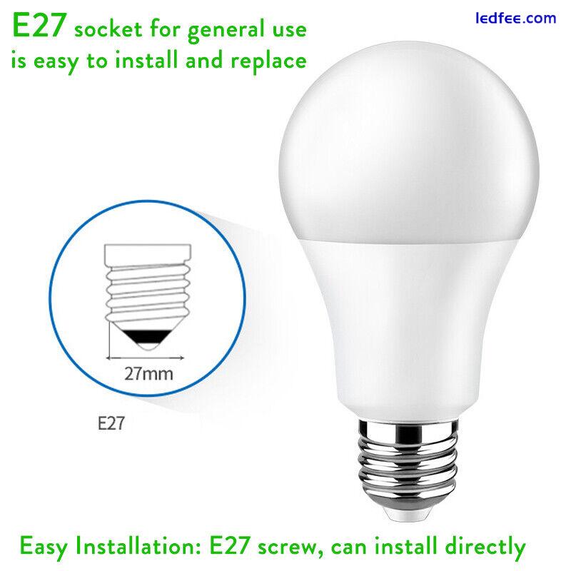 E27 Screw Base LED Globe Light Bulb 3W 5W 9W 12W 18W 20W 220V 240V White Lamps 2 