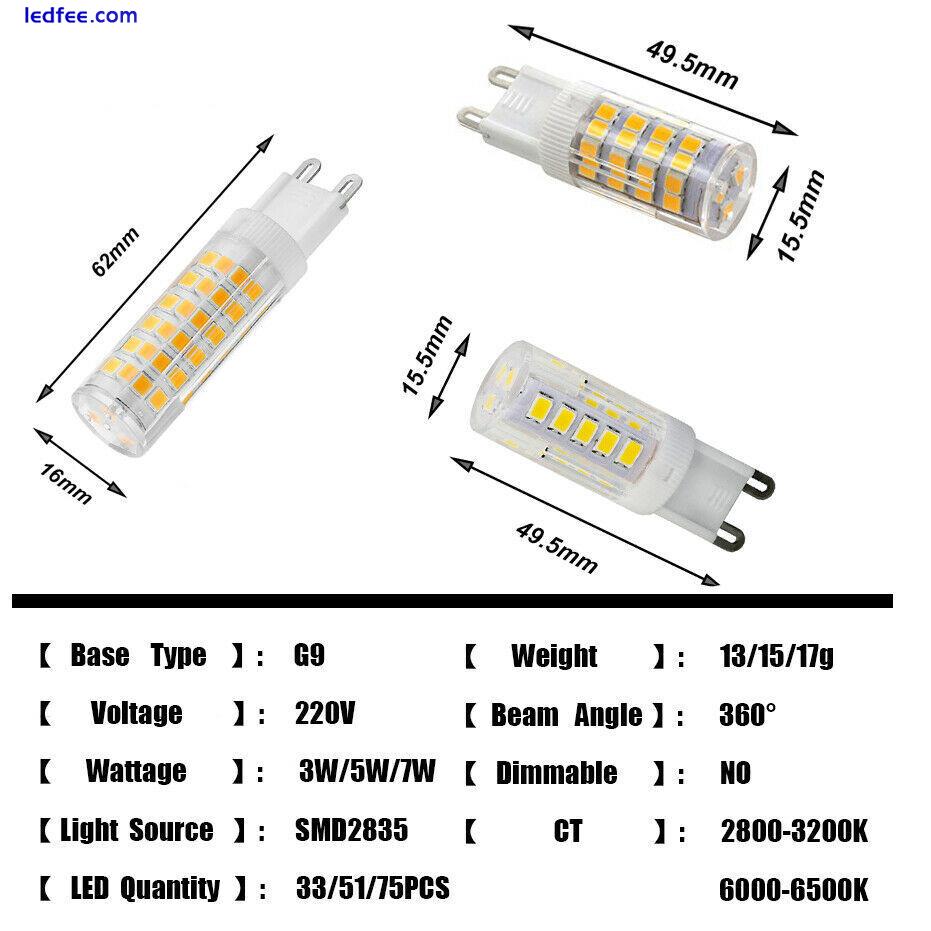 G9 HIGH QUALITY LED 3W,5W,7W Capsule light 220V Replace bulbs Energy Saving UK 1 