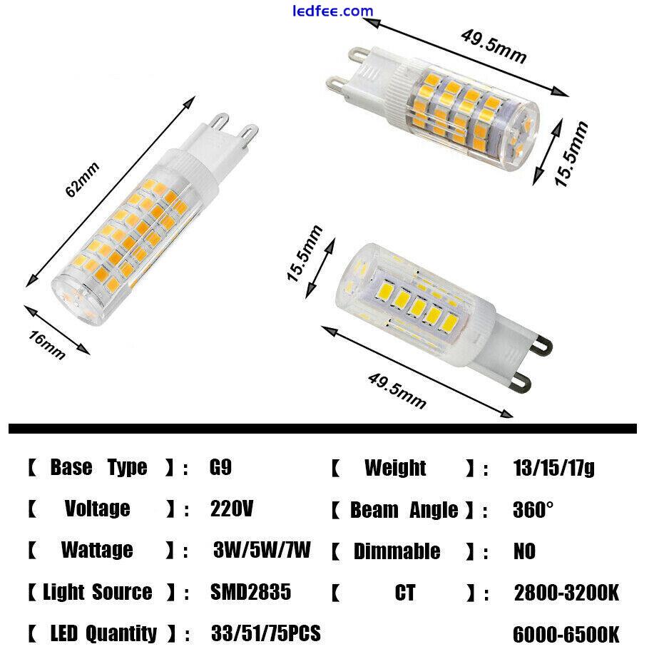 G9 HIGH QUALITY LED 3W,5W,7W Capsule light 220V Replace bulbs Energy Saving UK 2 