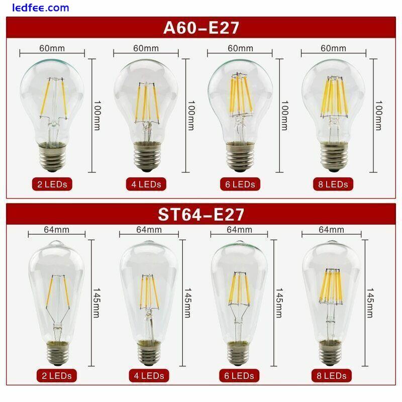E27 E14 Led Bulb Light Retro Style Edison Vintage Industy Filament Antique 0 