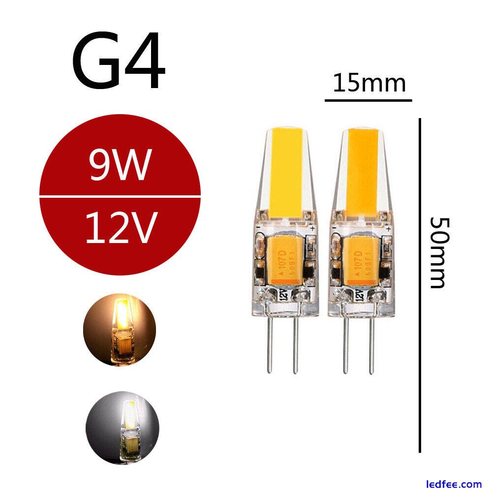 G4 G9 LED Light Bulb 3W 5W 6W 9W COB Dimmable Lamp AC 12V 240V Cool / Warm White 4 