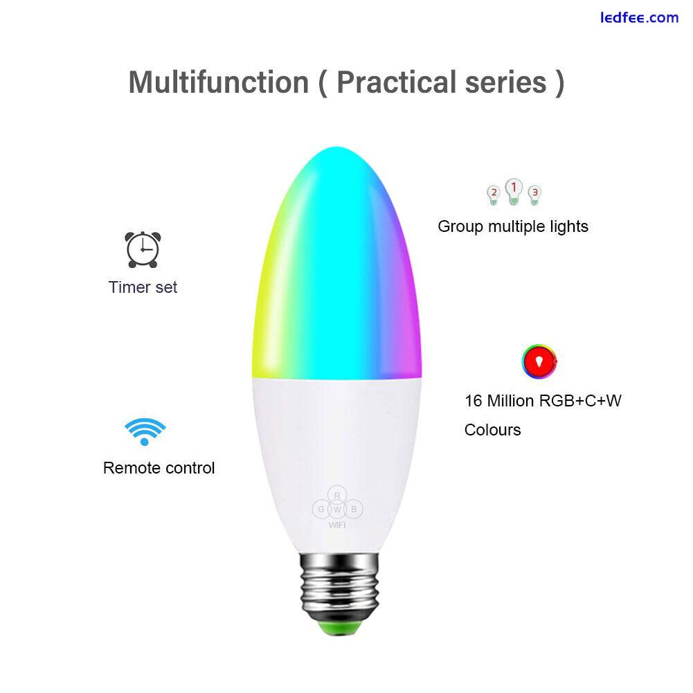 Tuya Zigbee E14 Smart LED Light Bulb RGB+CCT Candle Lamp With Alexa Google UK! 4 