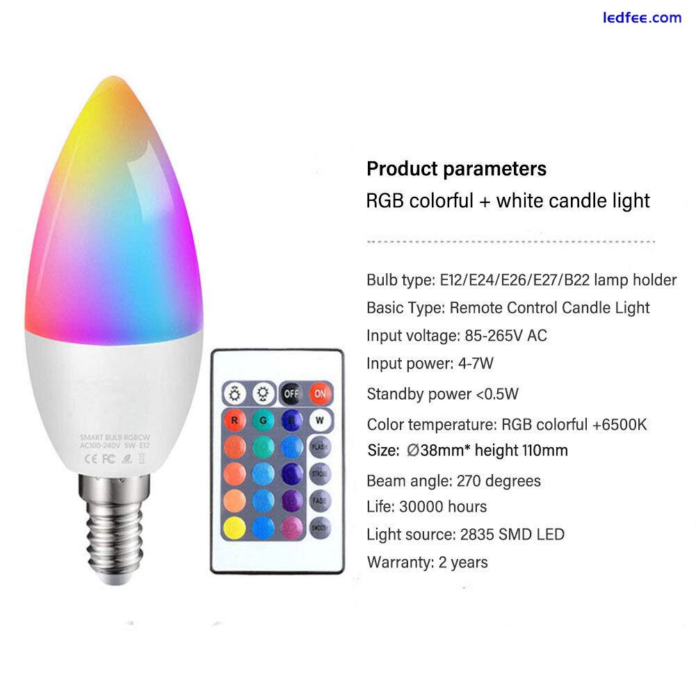 Tuya Zigbee E14 Smart LED Light Bulb RGB+CCT Candle Lamp With Alexa Google UK! 3 