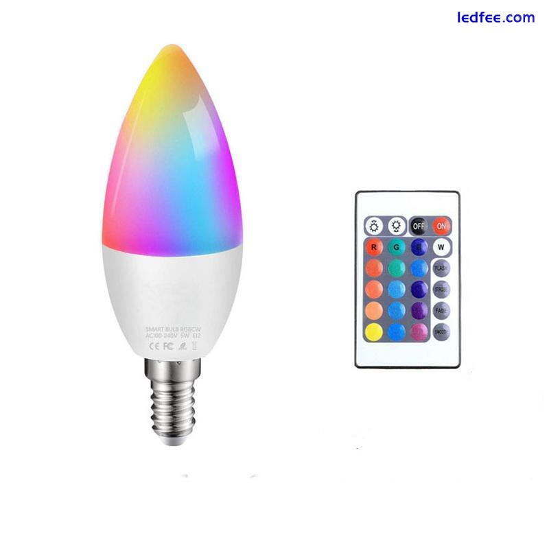 RGB LED COLOUR SMART CHANGING LIGHT BULB REMOTE E12/E14/E26/E27/B22 5 