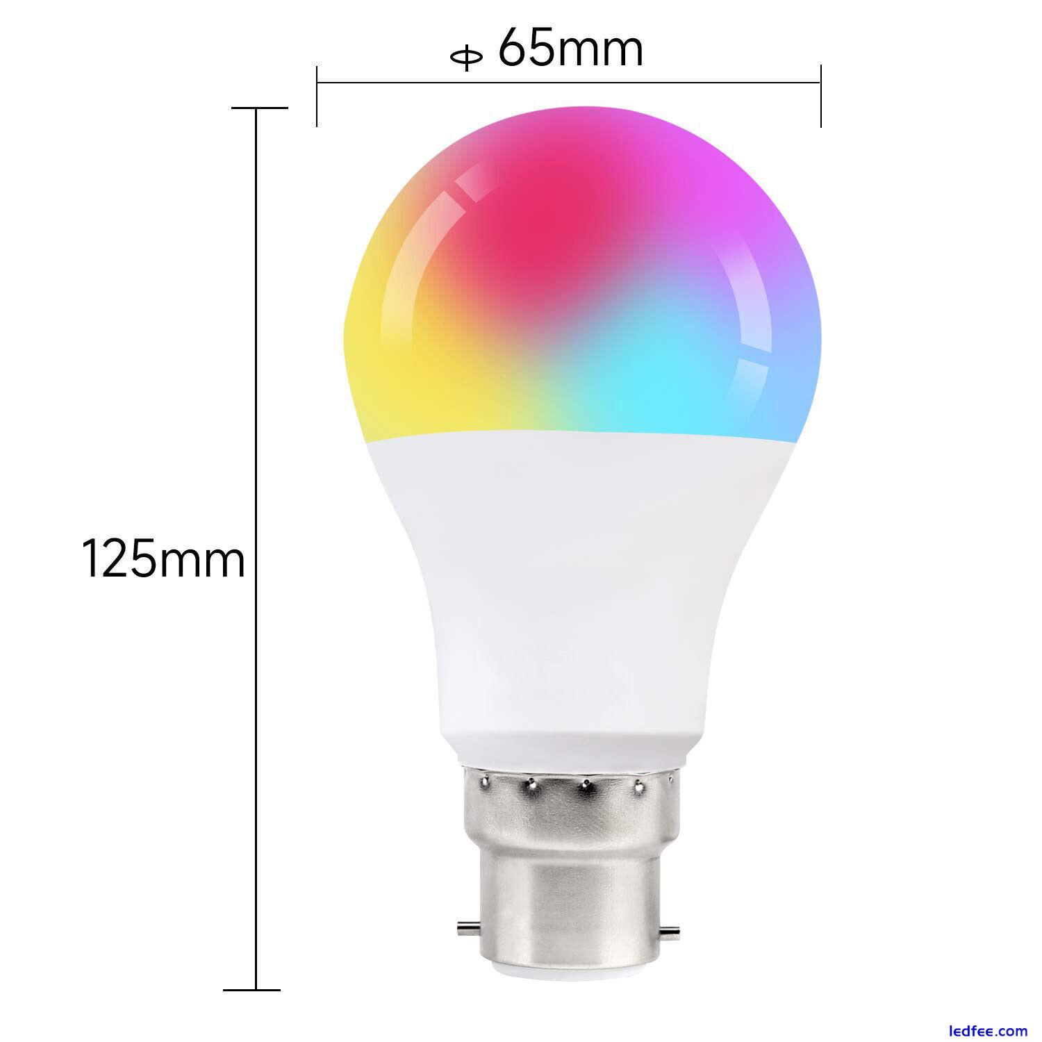 RGB B22 LED Bulb 10W Light Lights 12-Colour Changing Remote Control Lamp 1 