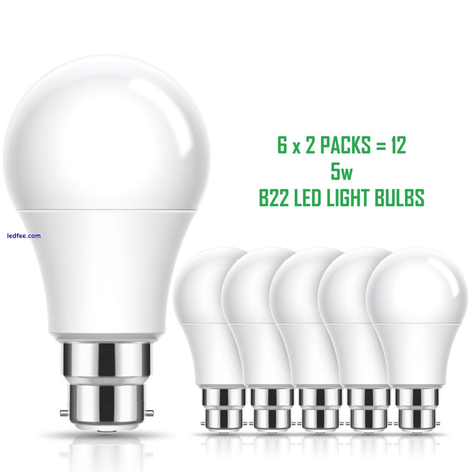 5W GLS LED Bulb B22 Bayonet LED 40w Light Bulbs Warm/Cool White Lamps ♻️120° ECO 3 