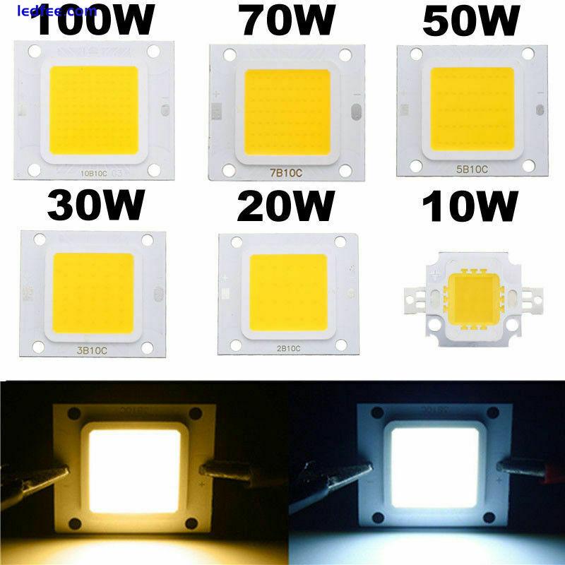 10W 20W 30W 50W 70W 100W LED Chip COB High Power SMD White Fit Floodlight DIY 2 