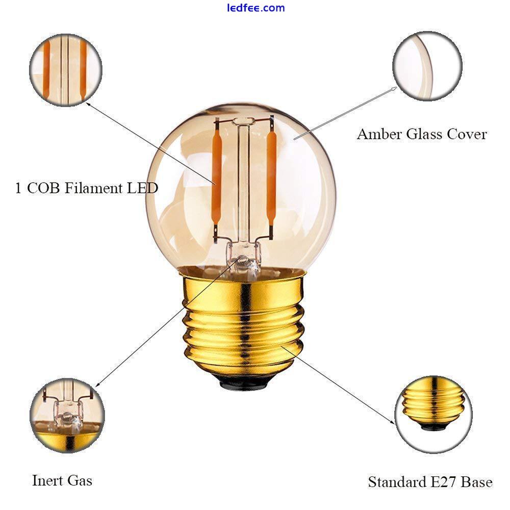 E27 E14 12V 24V 1W 6W Vintage Retro COB LED Filament Light Bulb T22 G40 Lamps UK 2 