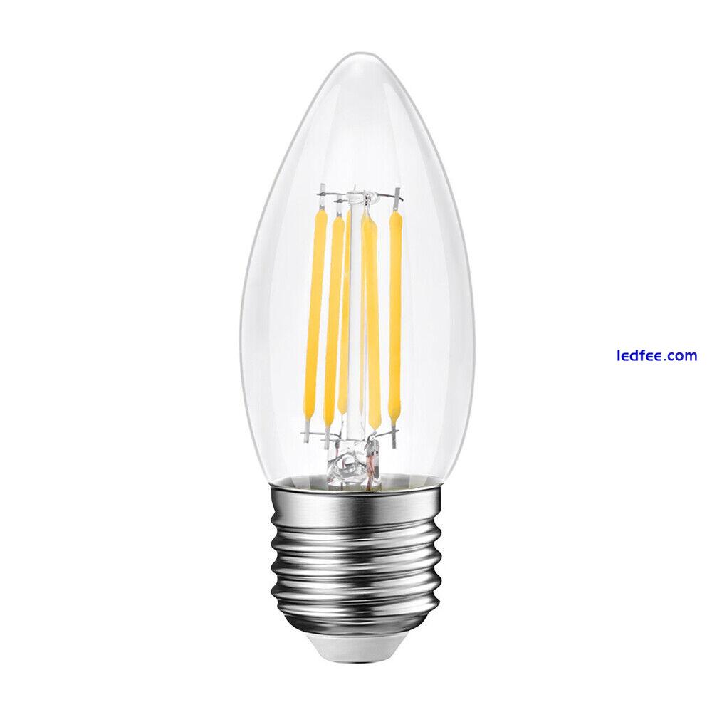 LED Filament Light Bulbs Dimmable Clear Amber Glass B15 B22 E14 E27 Edison Screw 2 