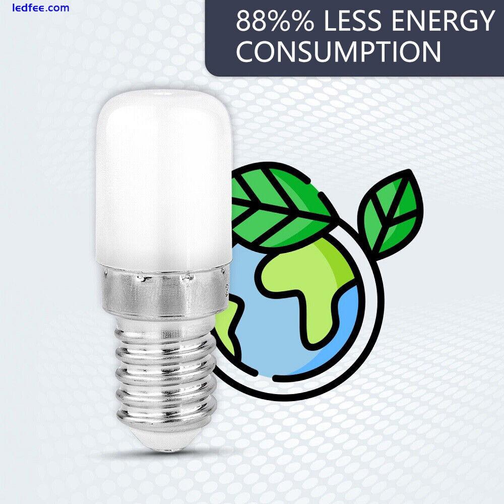 E14 LED Bulb 2W Equivalent 30W Refrigerator Light Fridge Waterproof Bulbs 220V 4 