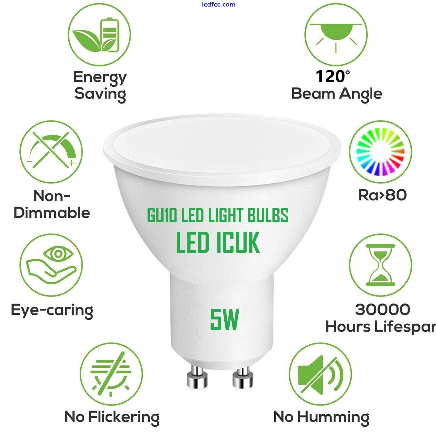 GU10 LED Bulbs 5W Warm/Daylight/Cool White 3000K/4000K/6000K Spotlight♻️120° ECO 2 