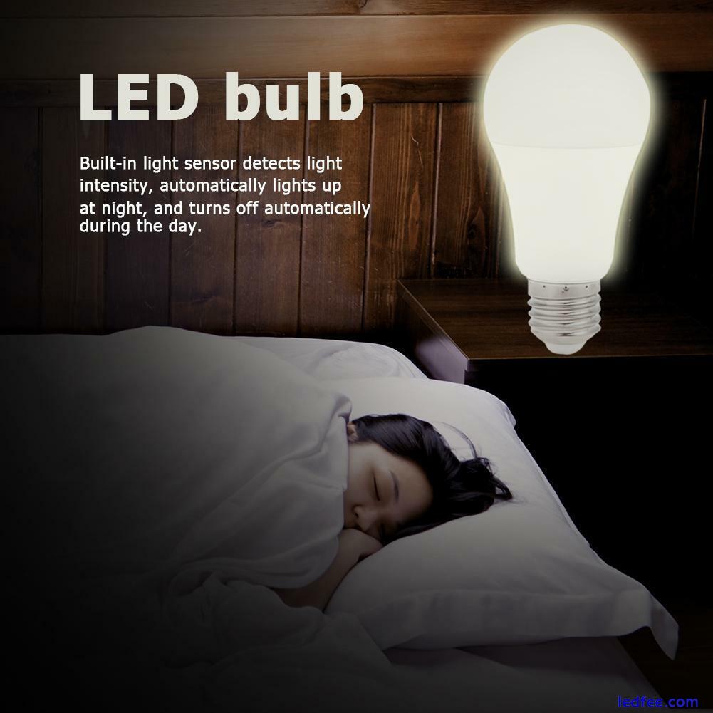 LED Sensor Light Bulb E27 Dusk to Dawn Light Bulbs Lamp Home Saving Energy UK 4 