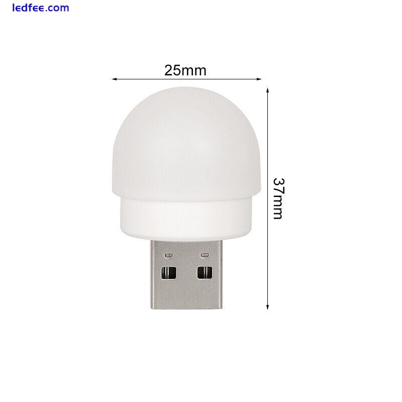 USB Mini LED Cool Warm White Night Light Bulb Portable Reading Flashlight 1/3/5x 1 