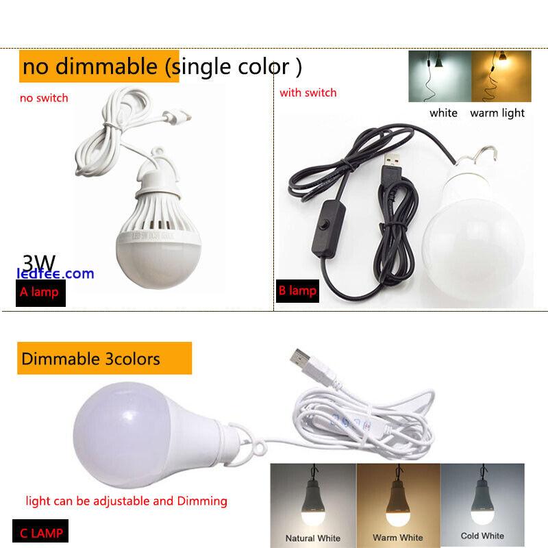 5V USB LED light Bulbs Energy Saving charging night Lighting Emergency lamp 0 