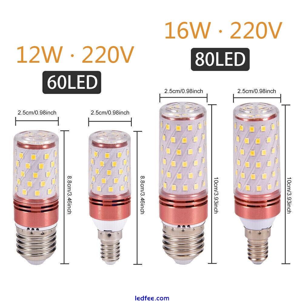 E27 E14 LED Bulb 12W 16W Cool White Warm White Lighting Vintage Corn Bulbs 240V 4 