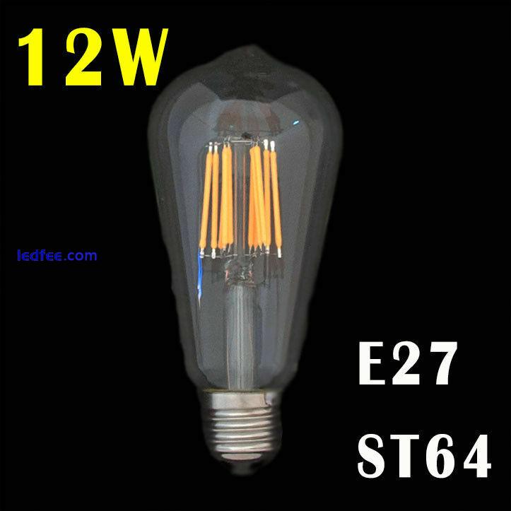 E27 B22 E14 4X/8X LED Retro Filament Flame Candle Globe Light Edison Lamp Bulb 1 