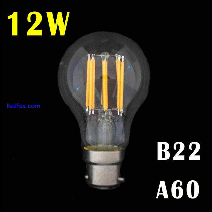 E27 B22 E14 4X/8X LED Retro Filament Flame Candle Globe Light Edison Lamp Bulb 3 