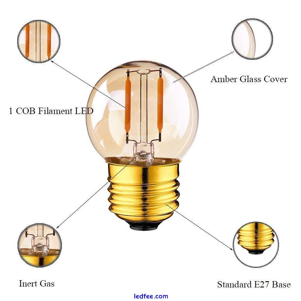 12V 24V 1W 6W E27 E14 E12 Vintage Retro COB LED Filament Light Bulb Glass Lamp 2 