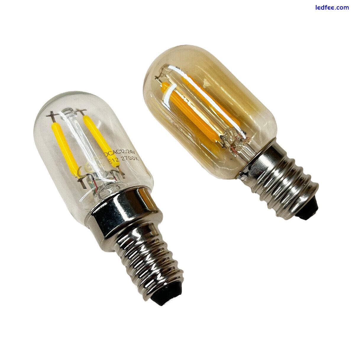 12V 24V 1W 6W E27 E14 E12 Vintage Retro COB LED Filament Light Bulb Glass Lamp 4 