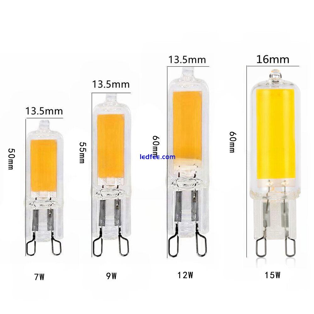 Mini G9 COB LED Light Bulbs AC 220V 7W 12W 15W Glass Replaced 70W Halogen Lamps 2 