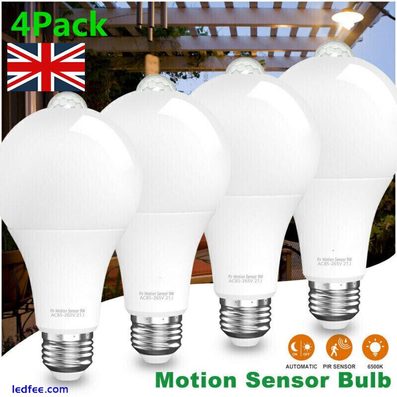 4x PIR Motion Sensor B22 E27 LED Lamp Globe Auto ON/OFF Energy Saving Light Bulb 1 