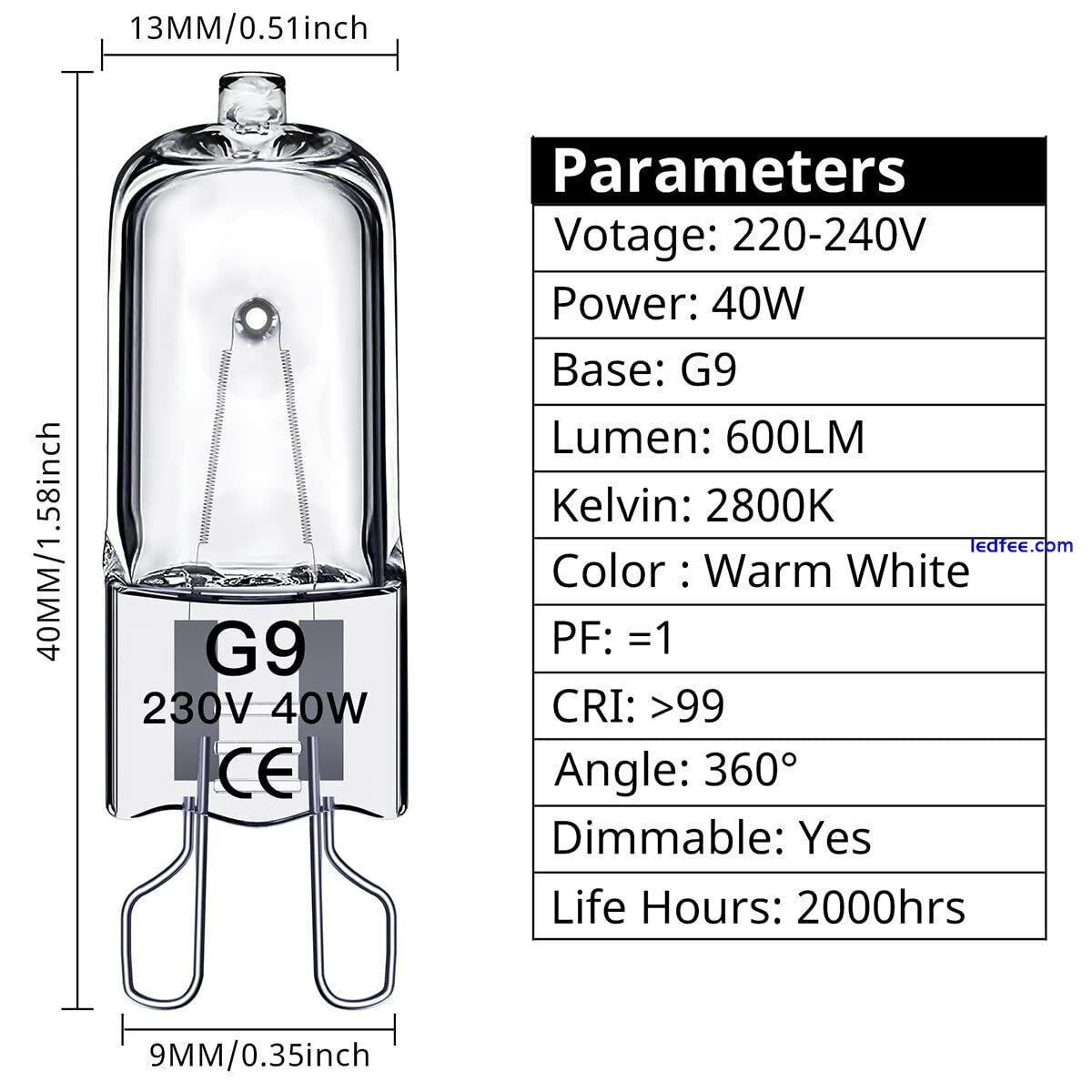 G9 G4 25W 40W 60W Halogen Capsule LED Light Bulb Replace Bulbs Lamps 12V 230V 0 