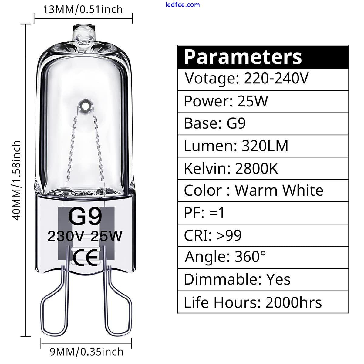 G9 G4 25W 40W 60W Halogen Capsule LED Light Bulb Replace Bulbs Lamps 12V 230V 2 