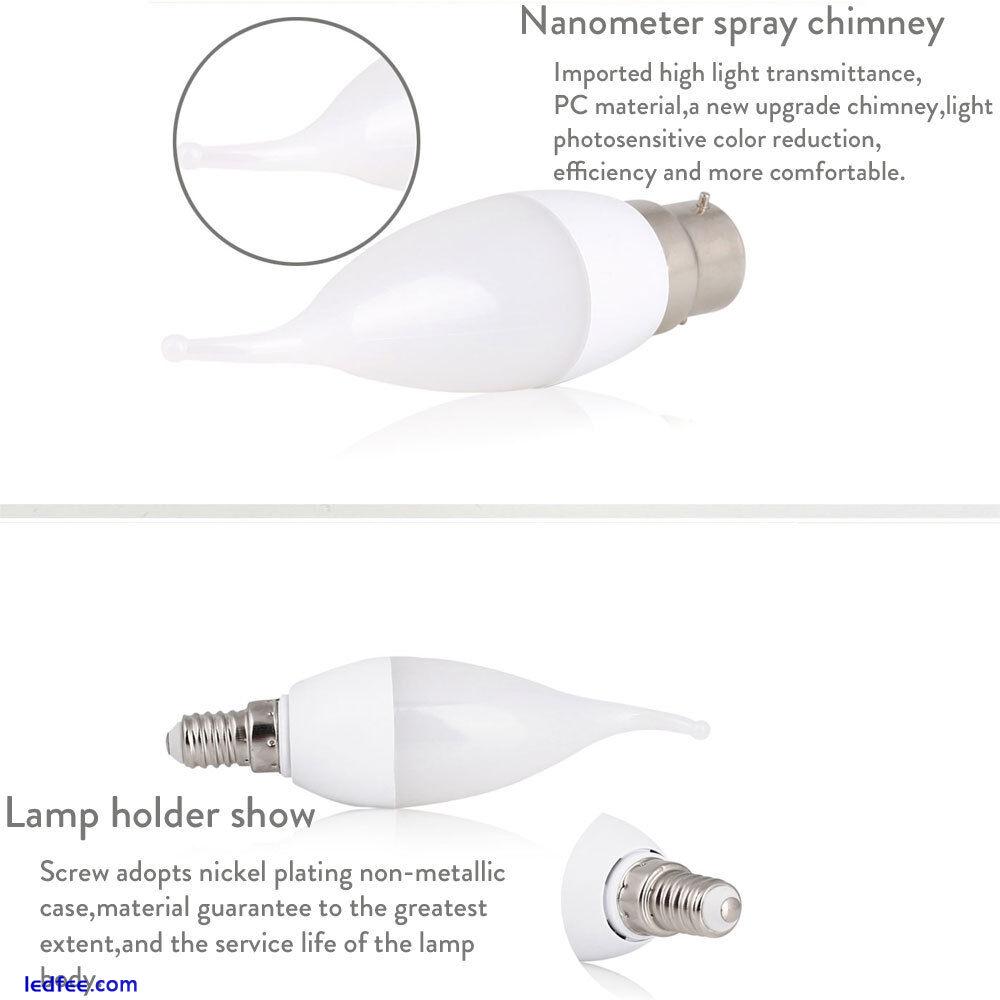 Dimmable LED Candle Light Bulbs Screw E27 E14 B22 B15 3W Lamp 220V White Lamps 3 