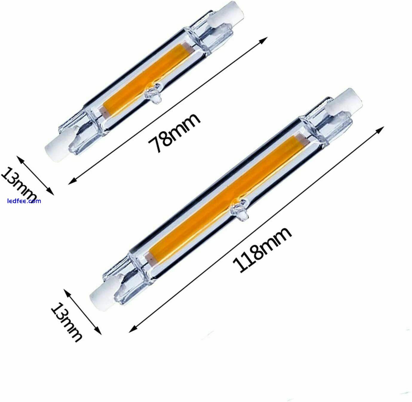 R7S LED Lamp COB 118mm 78mm 15-30W Dimmable Glass Replace Incandescent 110V/220V 5 